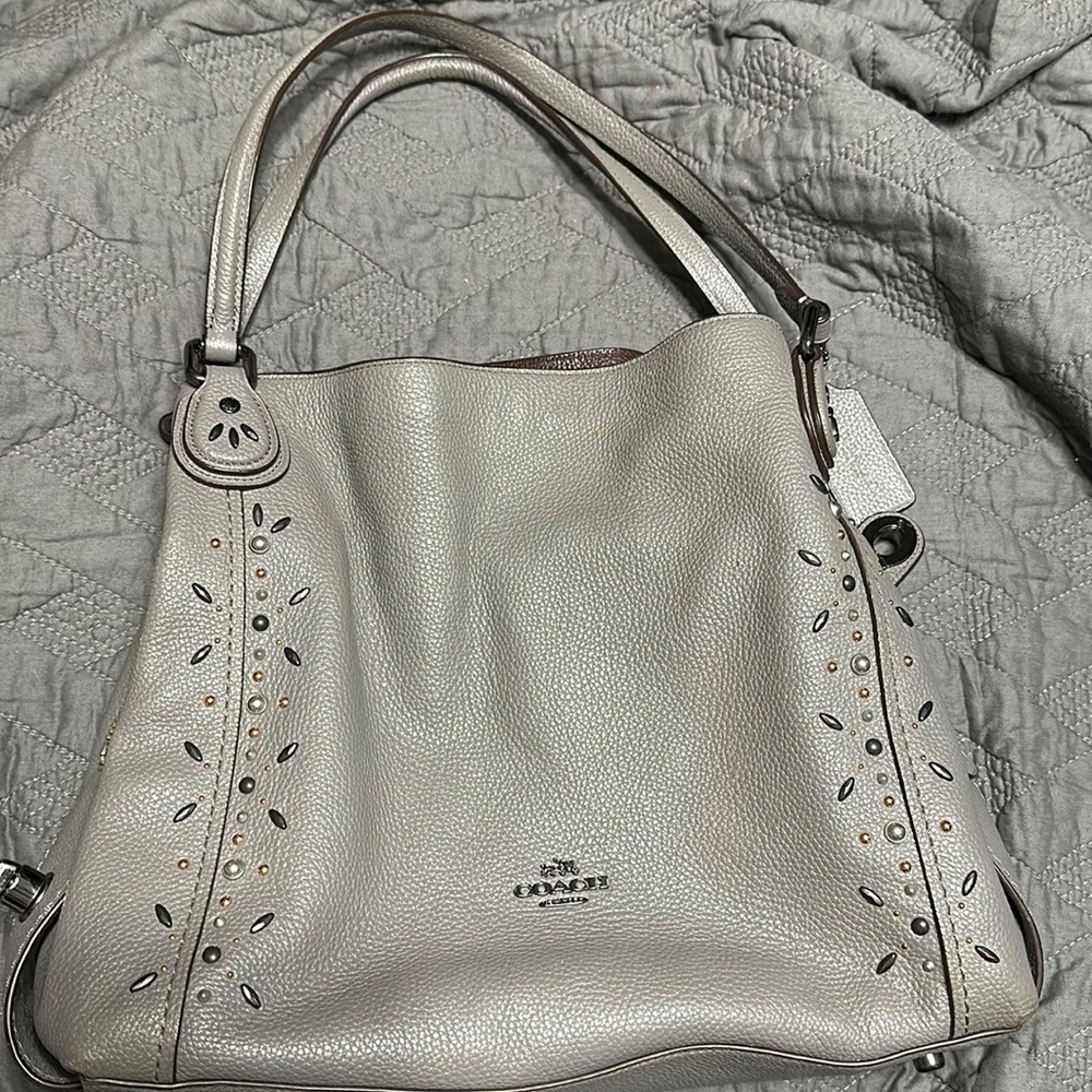 COACH studded detail shoulder bag